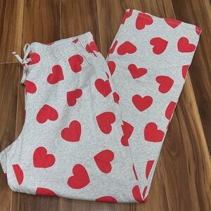 Large Tall 100% cotton heart print unisex pajama pants
